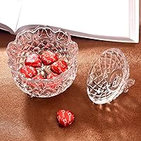 Vista 62 de Colorful Crystal Glass Candy Snack Barrel Storage Jar Embossed Luxury Cookie Buffet Canister With Lids Jewelry Box Jar Biscuit Containers