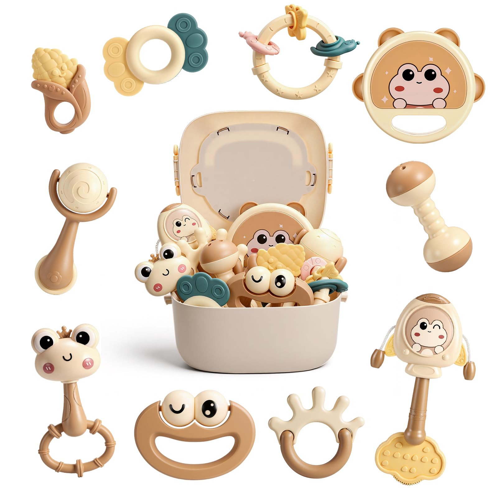 Wootoyz Juguetes Bebes 0 6 8 10 12 18 Meses, Sonajeros Bebes 0-6 Meses Juguetes Sonajero Calcetines y Muñequeras para Bebé 6-18 Meses Regalo Bebe Recien Nacido 6-12 Meses Niños Montessori Bebe
