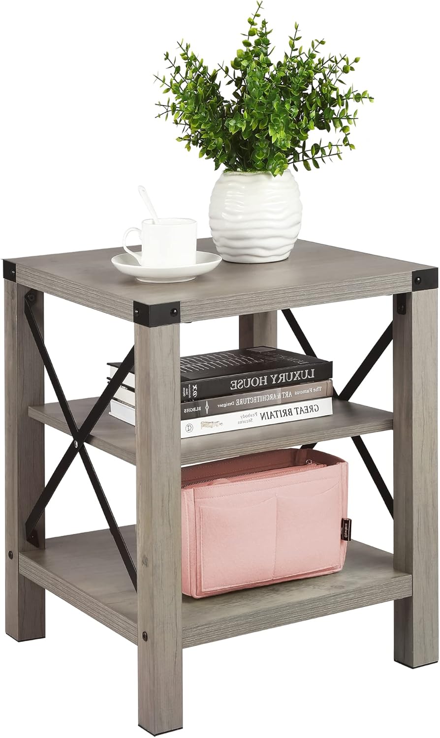 IDEALHOUSE End Table, Grey