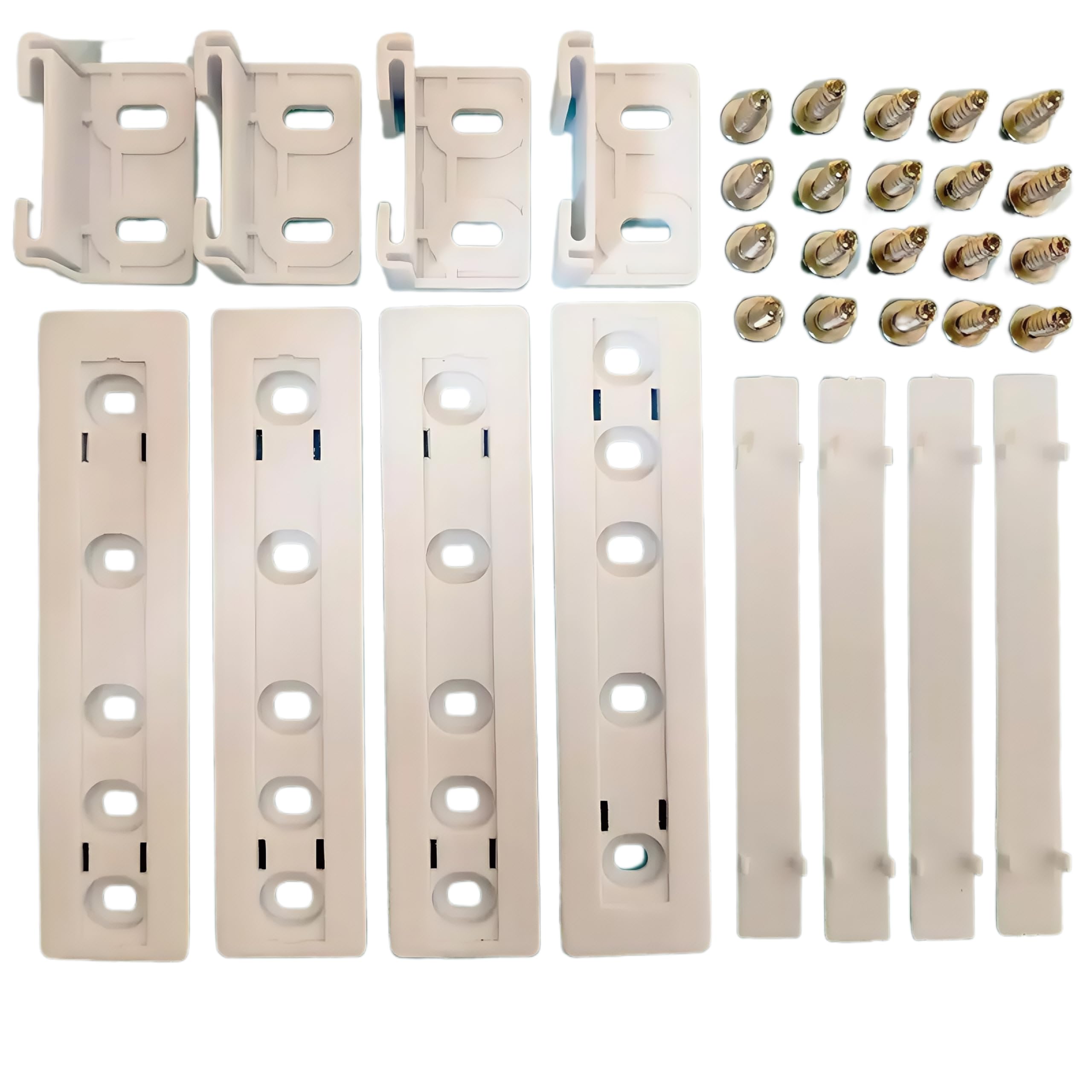 4Set Integrated Fridge Door Plastic Mounting Bracket Fixing Slide Kit for Freezer Refrigerator Door Shelf Rail for Refrigerator