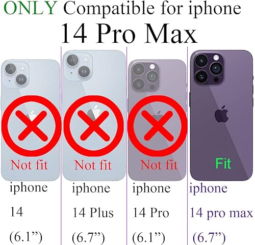Miniatura 6 de Funda transparente compatible con iPhone 14 Pro Max con purpurina y diseño de corazón de pata de amor compatible con MagSafe magnético fuerte,