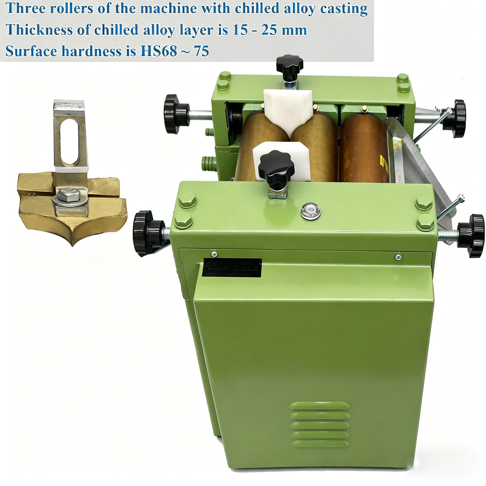220 V 750 W Labor Dreirollenschleifer, Labor-Schleifmaschine mit Walze, Dreifach-Rollen-Mühle, für Farbtinte, Paste, Pigment