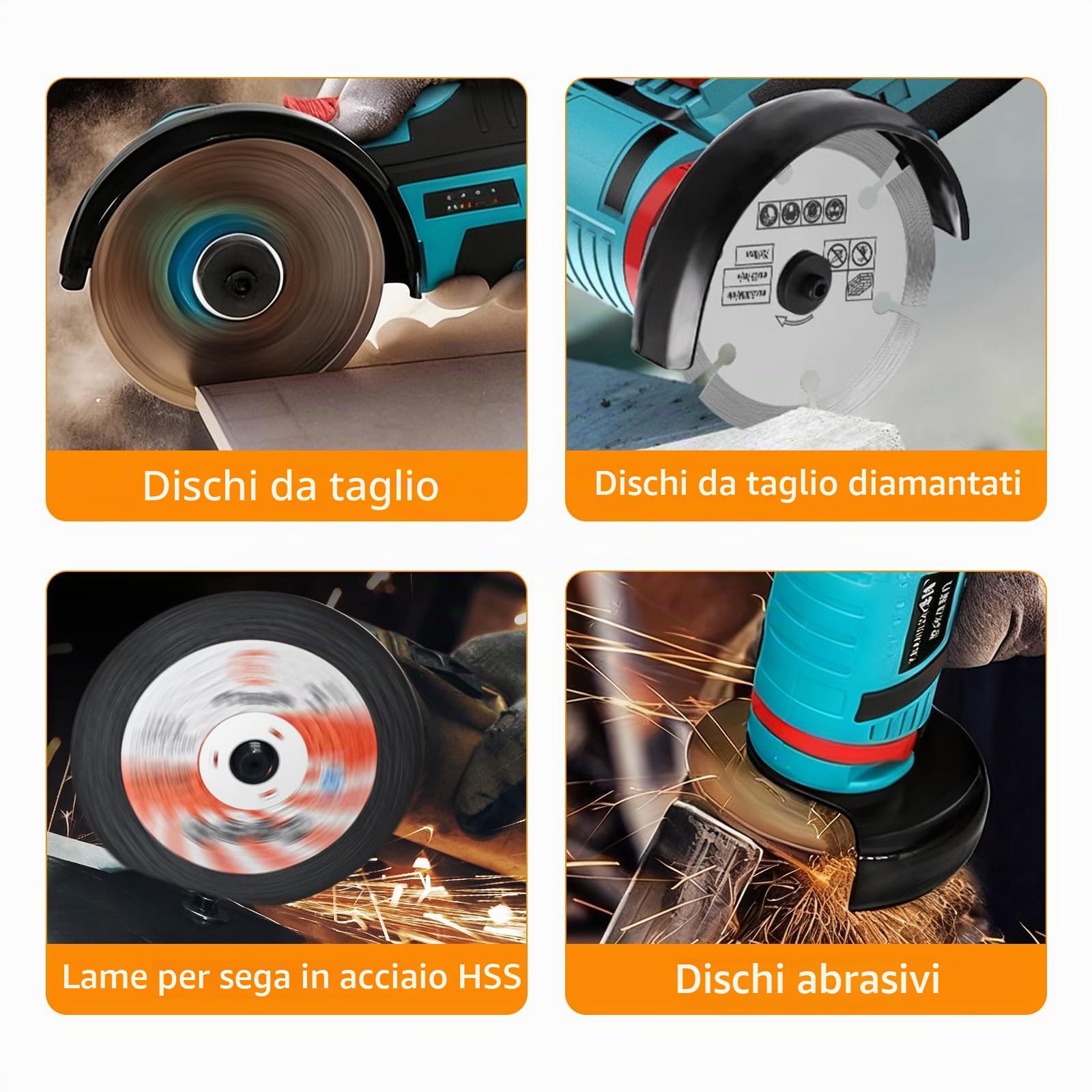 Set di dischi da taglio da 75 mm per smerigliatrice angolare, composto da 23 accessori con dischi da taglio HSS e dischi da taglio in carburo per taglio, lucidatura e smerigliatura del metallo