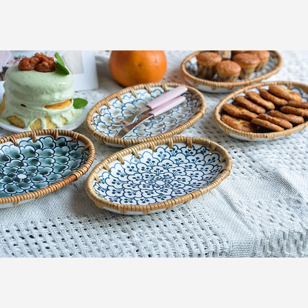 Cesto Portaoggetti In Rattan Intrecciato A Mano – Ovale 20x12 Cm, Contenitore Per Pane E Frutta, Decorazione Rustica - 2