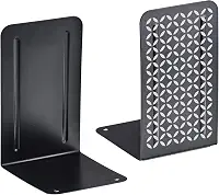 Acrimet Bibliocanto Premium Serie Design, Suporte para Livros 1 Par, Cor Preto Com Detalhe Prata, 298.0