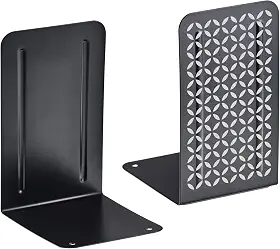 Acrimet Bibliocanto Premium Serie Design, Suporte para Livros 1 Par, Cor Preto Com Detalhe Prata, 298.0