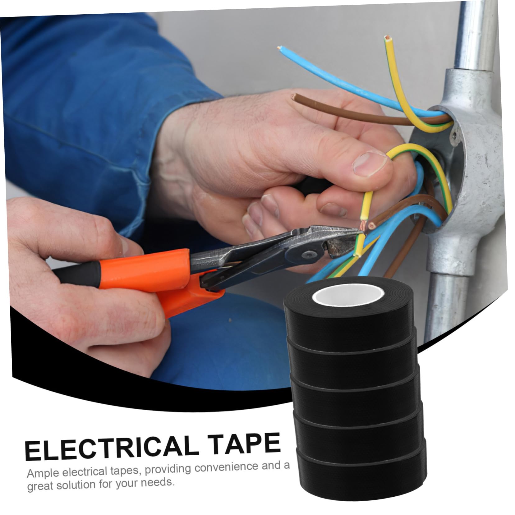 Isolierbandrolle 5 Stück für Elektriker, Industrieisoliertes Klebeband