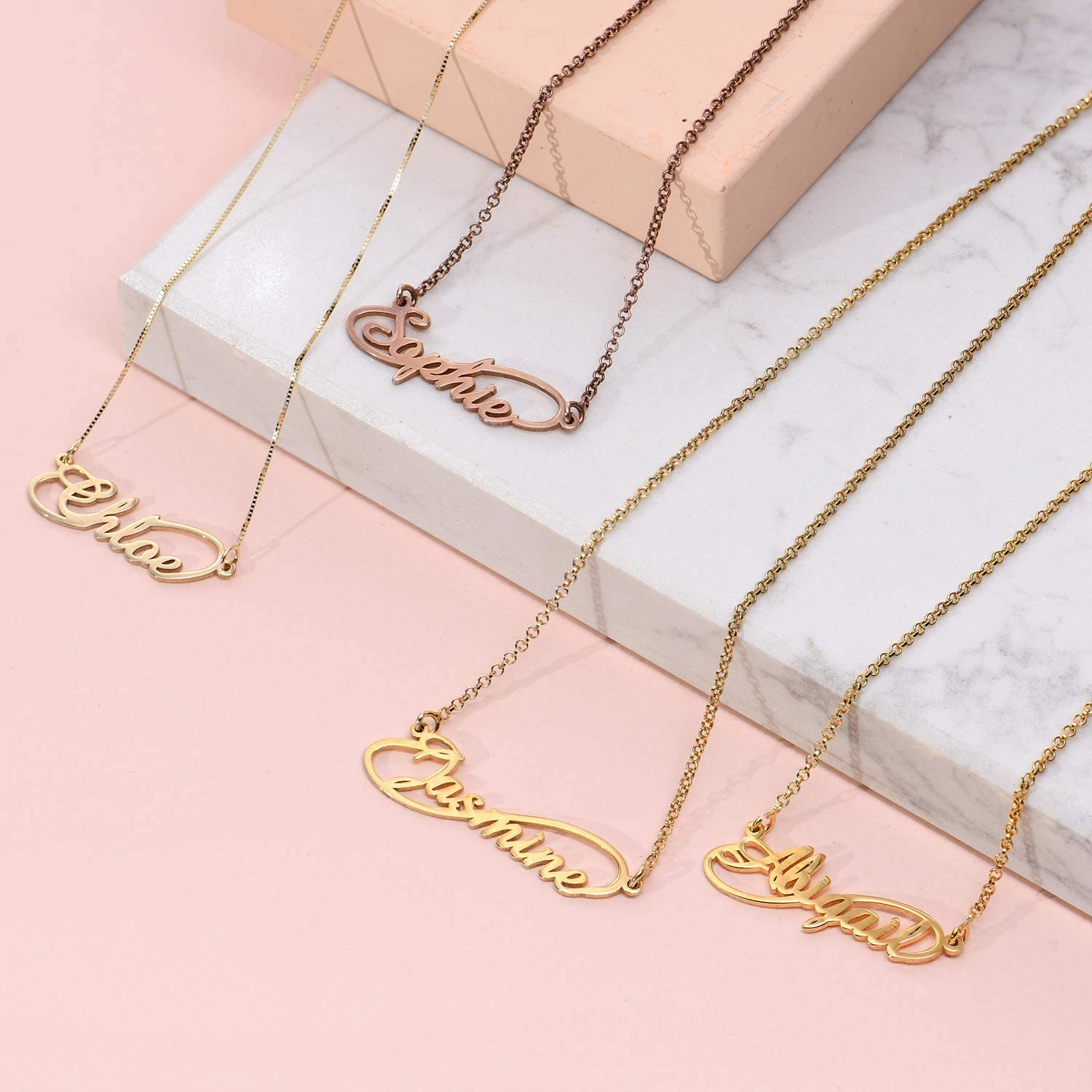 MyNameNecklace Spersonalizowany naszyjnik z imieniem styl nieskończoności - niestandardowa biżuteria na prezent e srebro wysokiej próby, cod. 110-01-1424