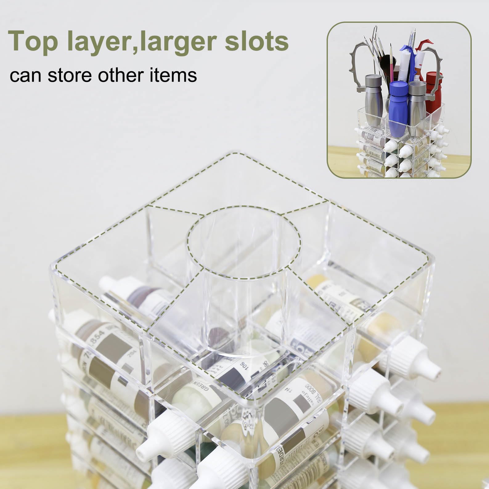 Amazon.com: Evemodel 6-Tier Spinning Paint Organizer Rack