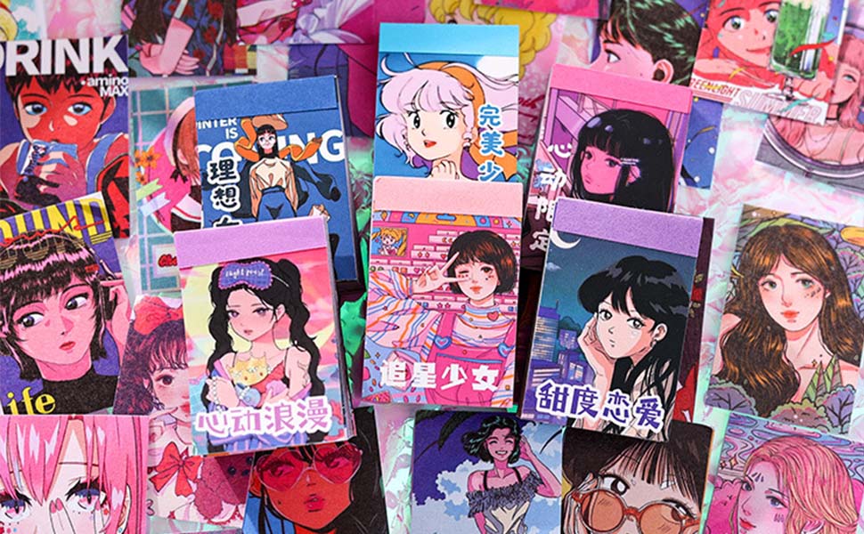 Amazon.co.jp: 300枚 シール ステッカー アニメーション かわいい