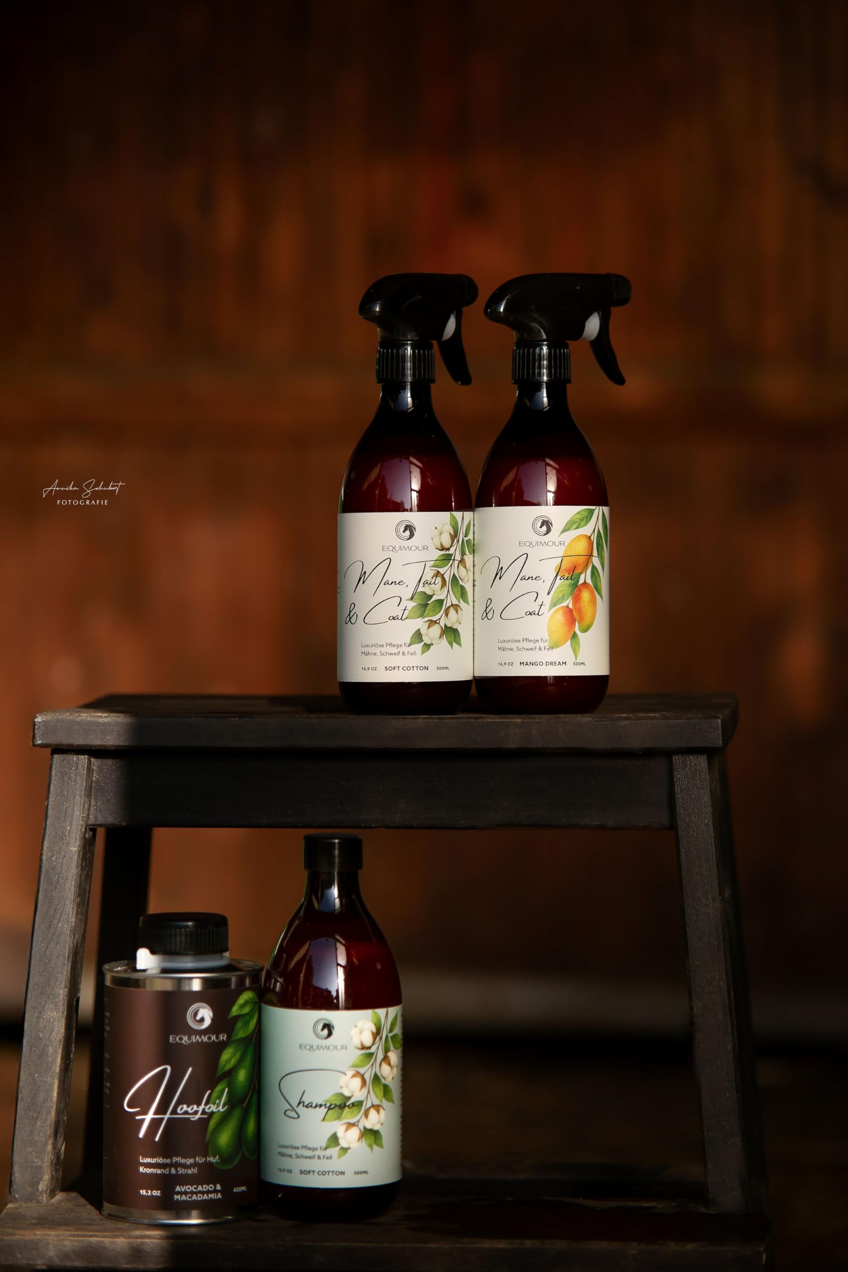 Spray per criniera e coda cavalli lucido cura pelo profumo cotone morbido antipolvere
