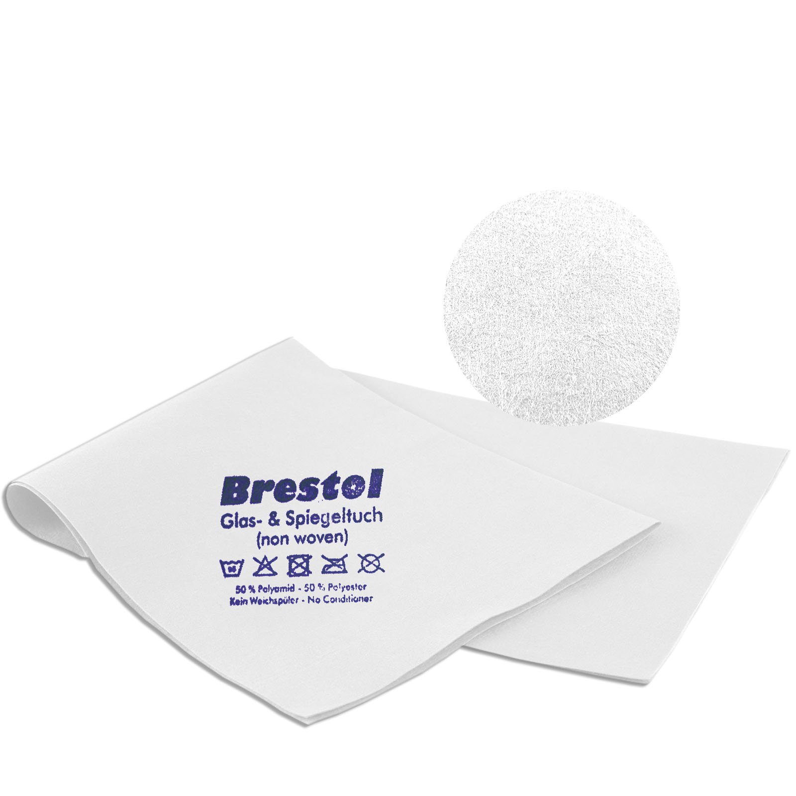 Cristal de & espejo paño Non Woven Blanco 20 Piezas, 40 x 50 cm – 100 g/m³ (7485) – de cristal (microfibra Non Woven mikcofaser Gafas Toalla tablete