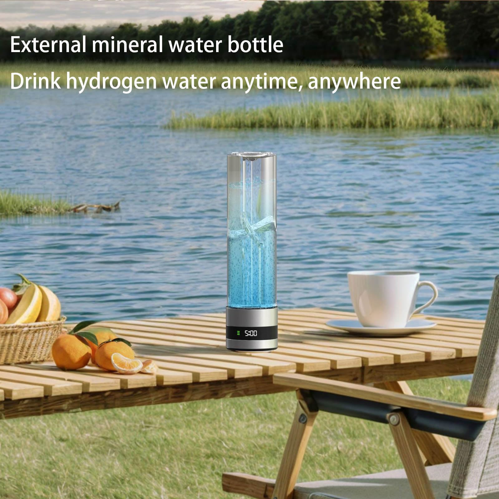 Botella de agua fácil de usar, sustancia metálica de grado alimenticio, cuatro mil rutinas activas y recuperación de metal de grado alimenticio