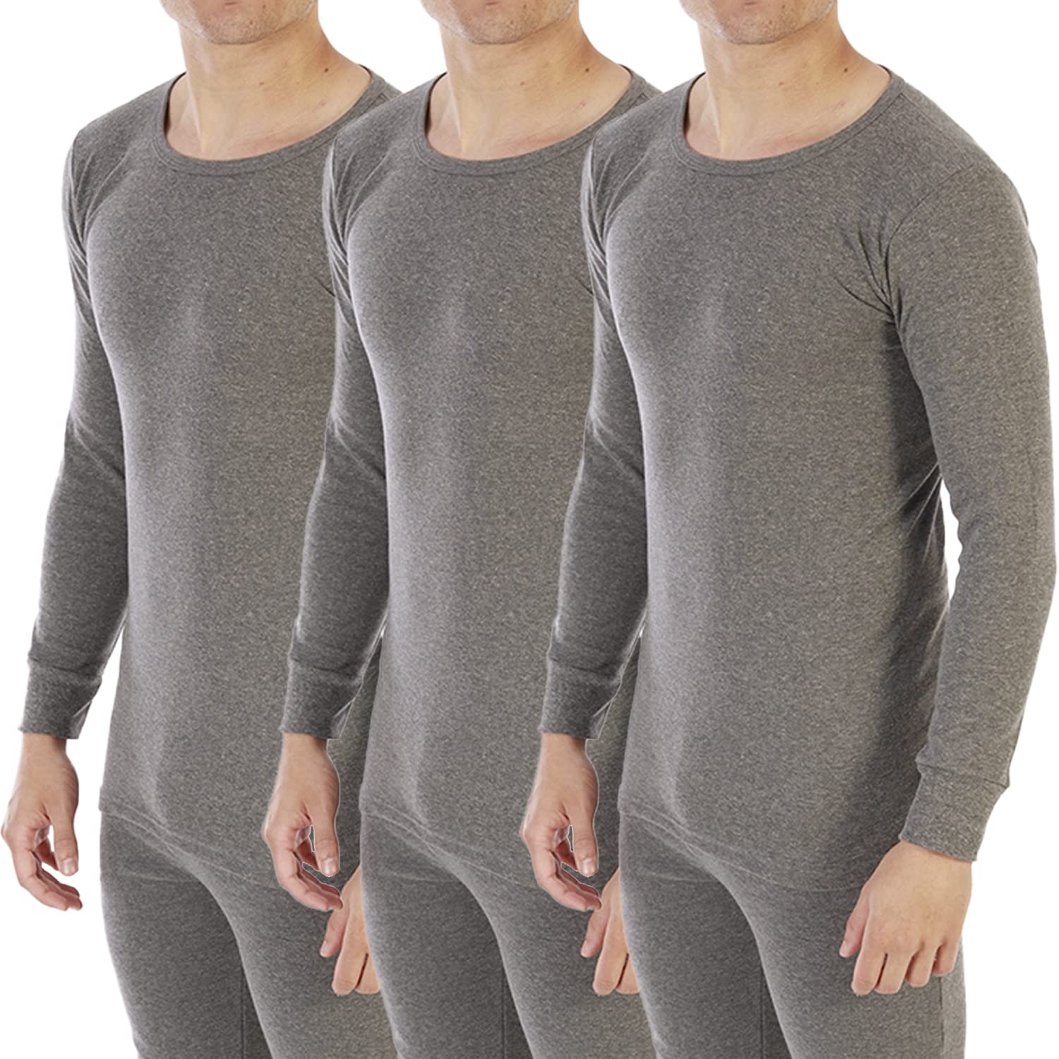 Lacotex Camiseta Interior Termal de Hombre | Camiseta Manga Larga y Cuello Redondo Térmica | Confort y Protección Térmica Interior | Pack Ahorro 3 y 6 Unidades | L101G