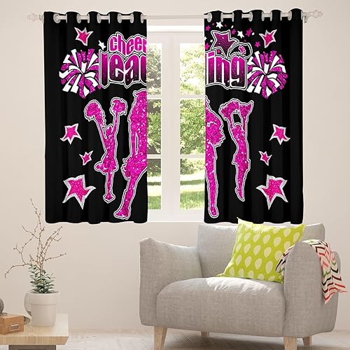 Miniatura 4 de Cortinas de gimnasia para ventana de equipo animador, decoración de dormitorio de niños, niñas, mujeres, adolescentes, decoración de dormitorio,