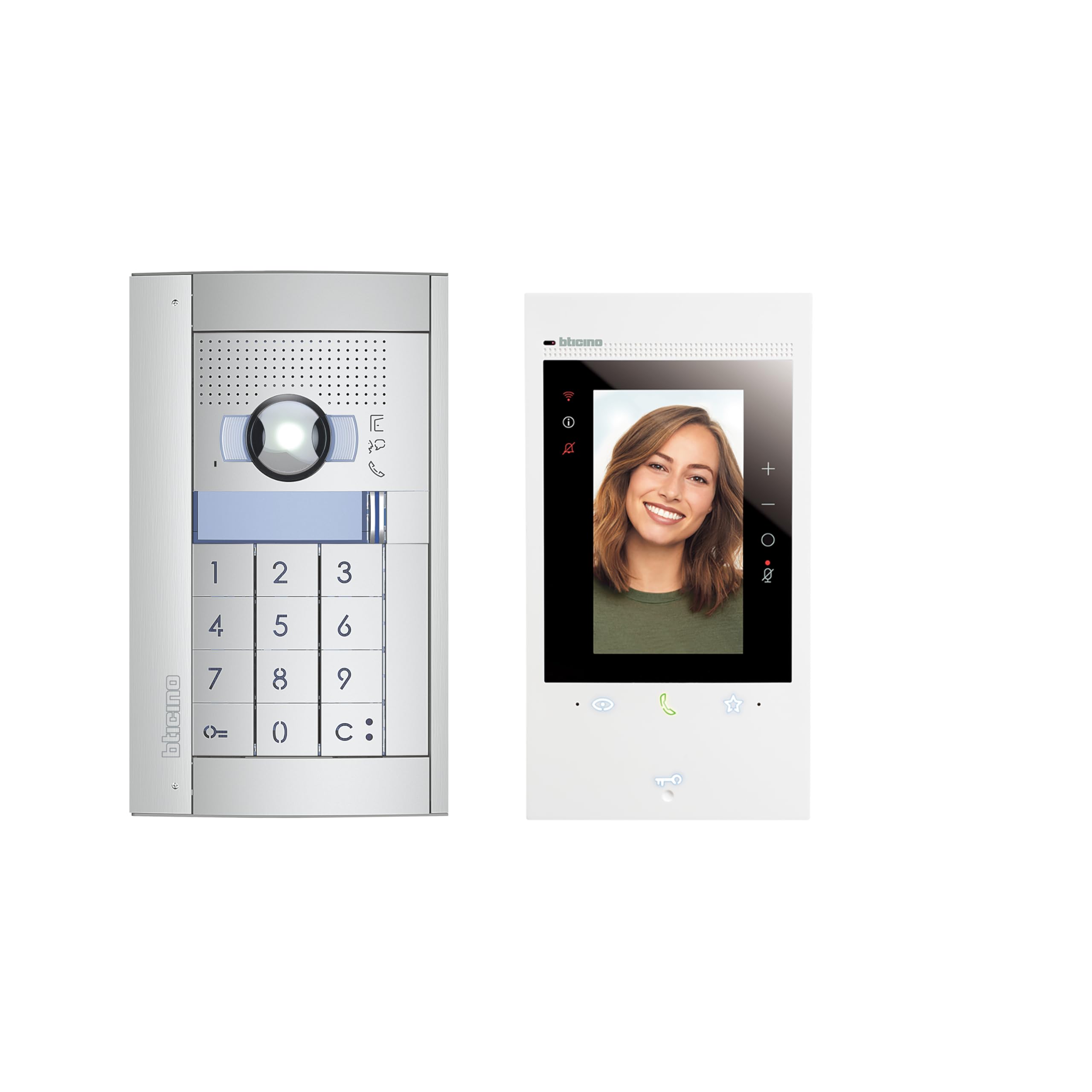 BTICINO, Flex'ONE 363520 Classe 300EOS Set with Netatmo + Sfera Code, First Smart Wi-Fi Video Interior with Integrated Alexa, 5 Inch Touch Screen, Optimised Colour Camera, App Home+Security, 2-Wire