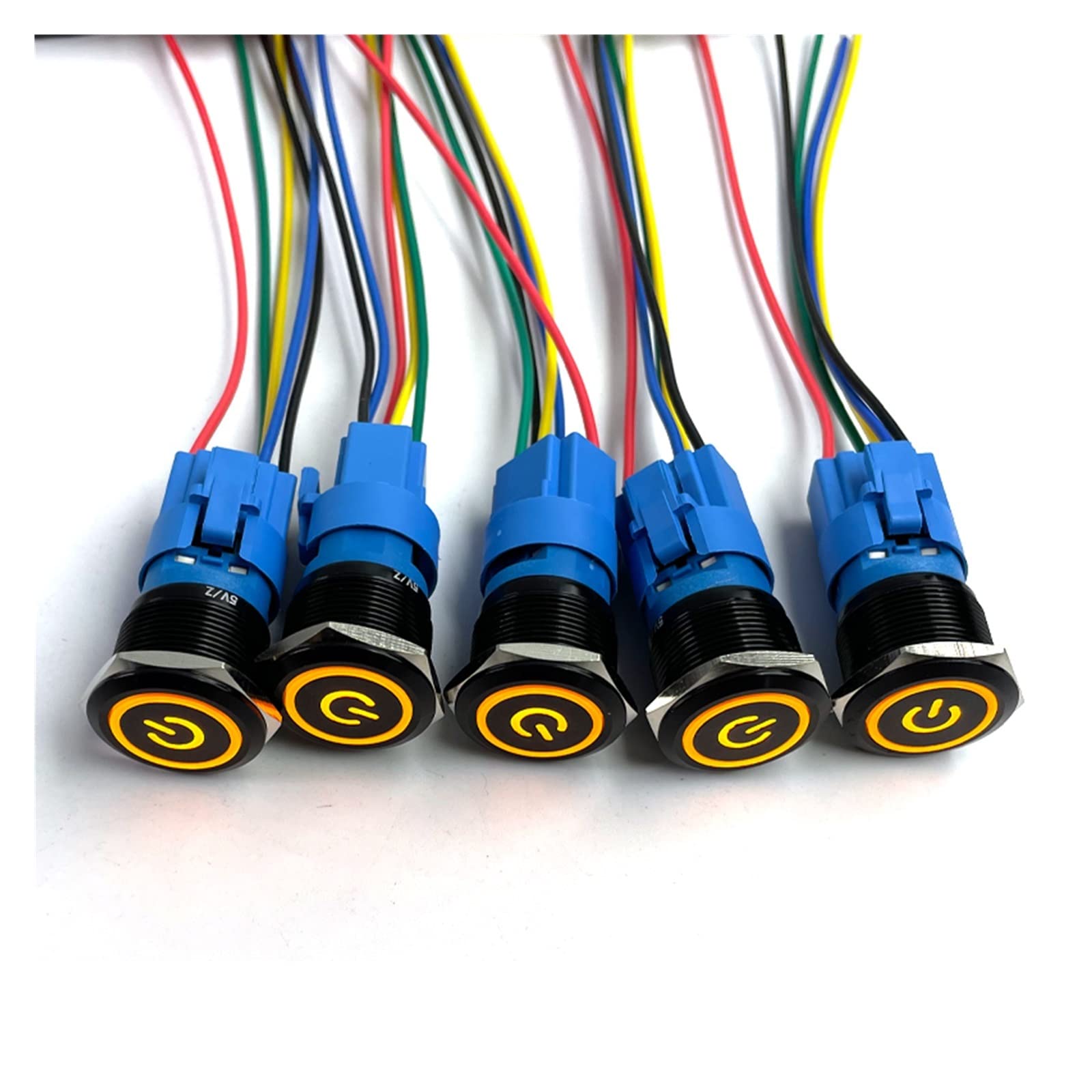 22mm Interruttore A Pulsante In Metallo Impermeabile LED