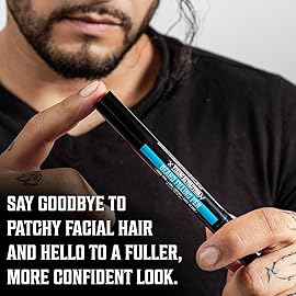 Viking Revolution Beard Pen (2 Pack) - Black Beard Pencil Filler for Men Lapiz para Barba de Hombre - Beard Filler for Men Waterproof Beard Filling Pen Kit - Long Lasting Beard Filler Pen with Brush