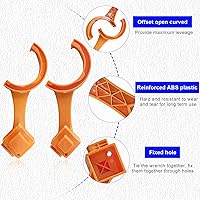 Vista 3 de Ohleats 2 llaves de manguera de alcantarillado de RV, llave de accesorios multiusos para conectar y desconectar mangueras de alcantarillado, se