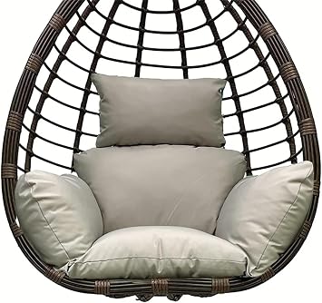Waterproof Egg Chair Cushion Replacement, Removable - Washable Swing Egg Chair Cushion Thicken Hanging Basket Chair CushionsOnly CushionM
