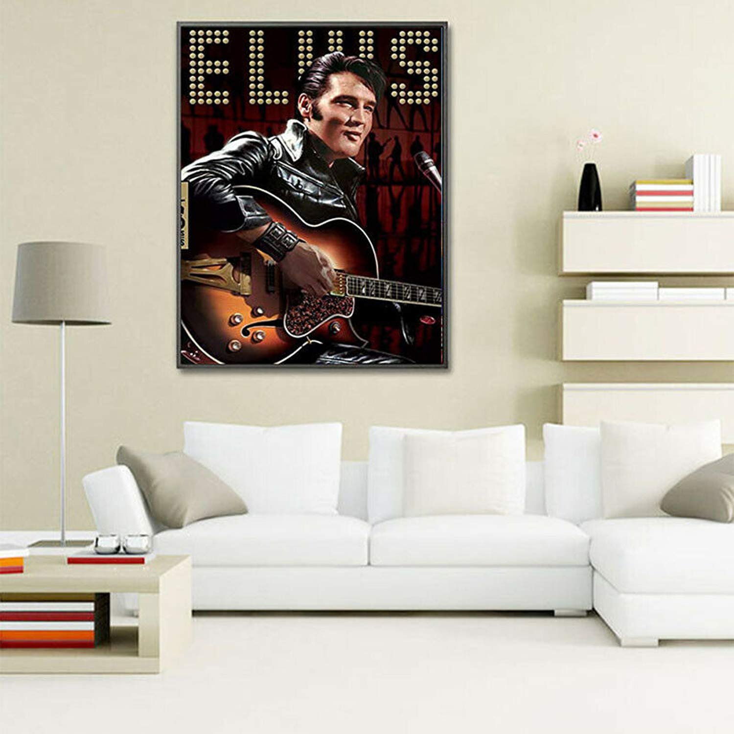 Kit De Peinture Diamant 5D Elvis Presley 30x40 Cm - Loisir Créatif Avec Strass, Toile Et Outils