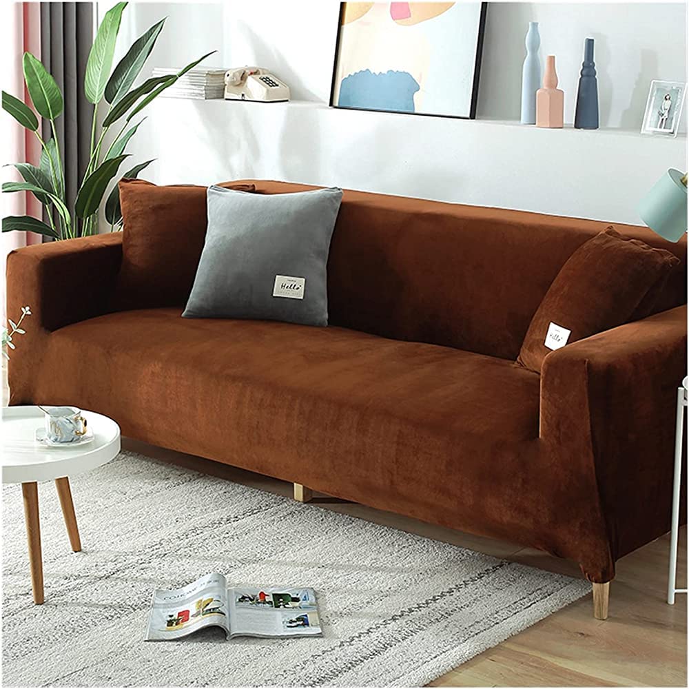 MGEMJMJ Sofa Sofaslip,Living Room Velvet Sofa Cover Thickened Modular Sofa Cover Elastic Cover Sofa Cover(Size:2 seats (145-185cm),Color:C)
