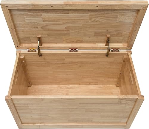 Miniatura 76 de eHemco Baúl de almacenamiento de mimbre de jacinto de agua resistente con marco de metal, 30 x 17.5 x 17.5 pulgadas, lavado marrón claro