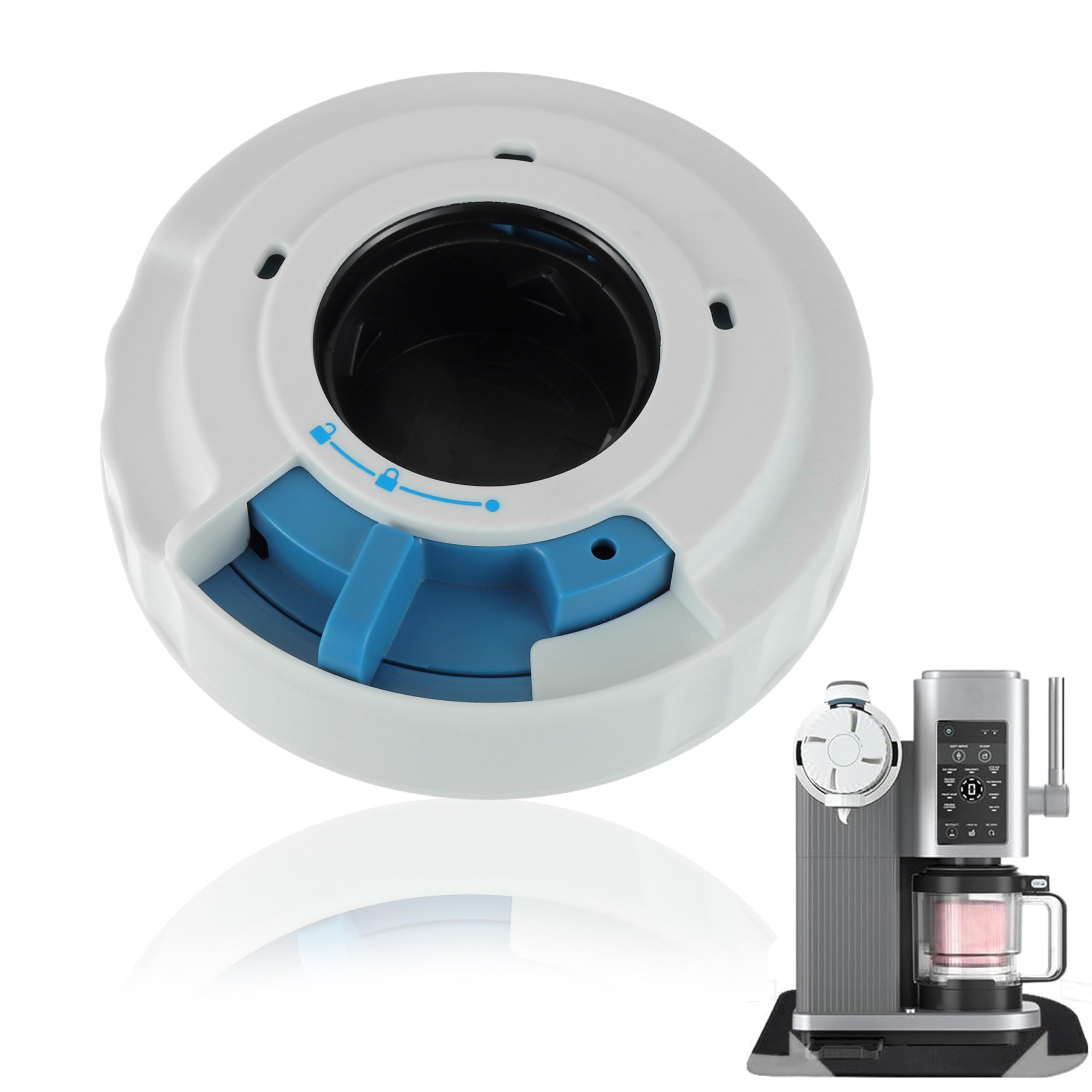 Ersatzdeckel für Ninja Swirl Creami Behälter, Zubehör passend zur NC700 / NC701EU Serie, kompatibel mit Ninja Eismaschine, spülmaschinenfest(ohne Paddel)
