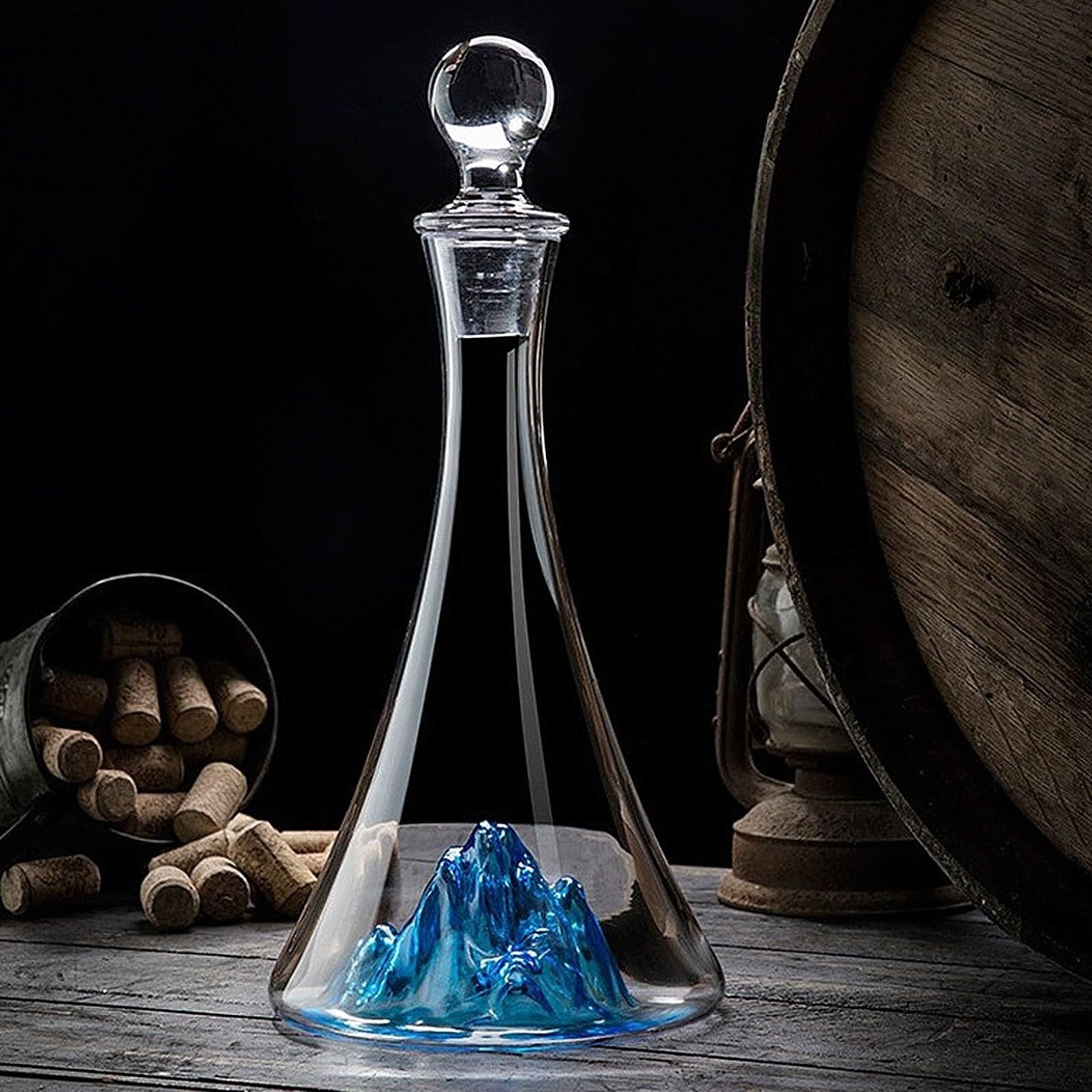 Decantador Vino Elegante Decantador De Vino Cristal con Jarra En Cascada For Decoración del Hogar Wine Decanter