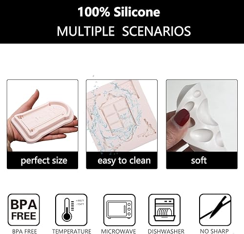 Miniatura 3 de Moldes de silicona para ventana y puerta, moldes de chocolate de estilo clásico para decoración de pasteles, decoración de cupcakes, pasta de goma