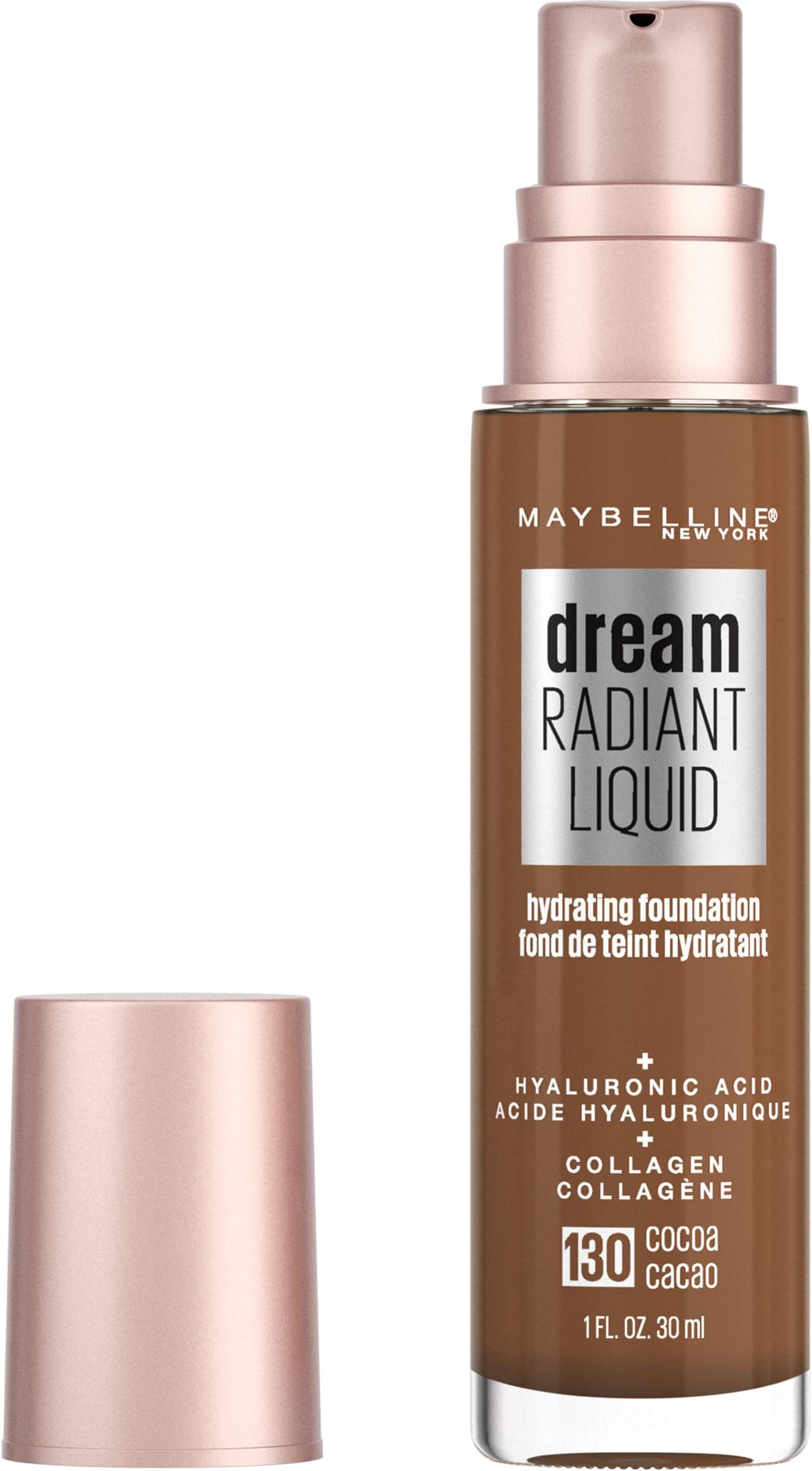 Dream Radiant Liquid Medium Coverage Hydrating Makeup, Lightweight Liquid Foundation, Cocoa, 1 Count