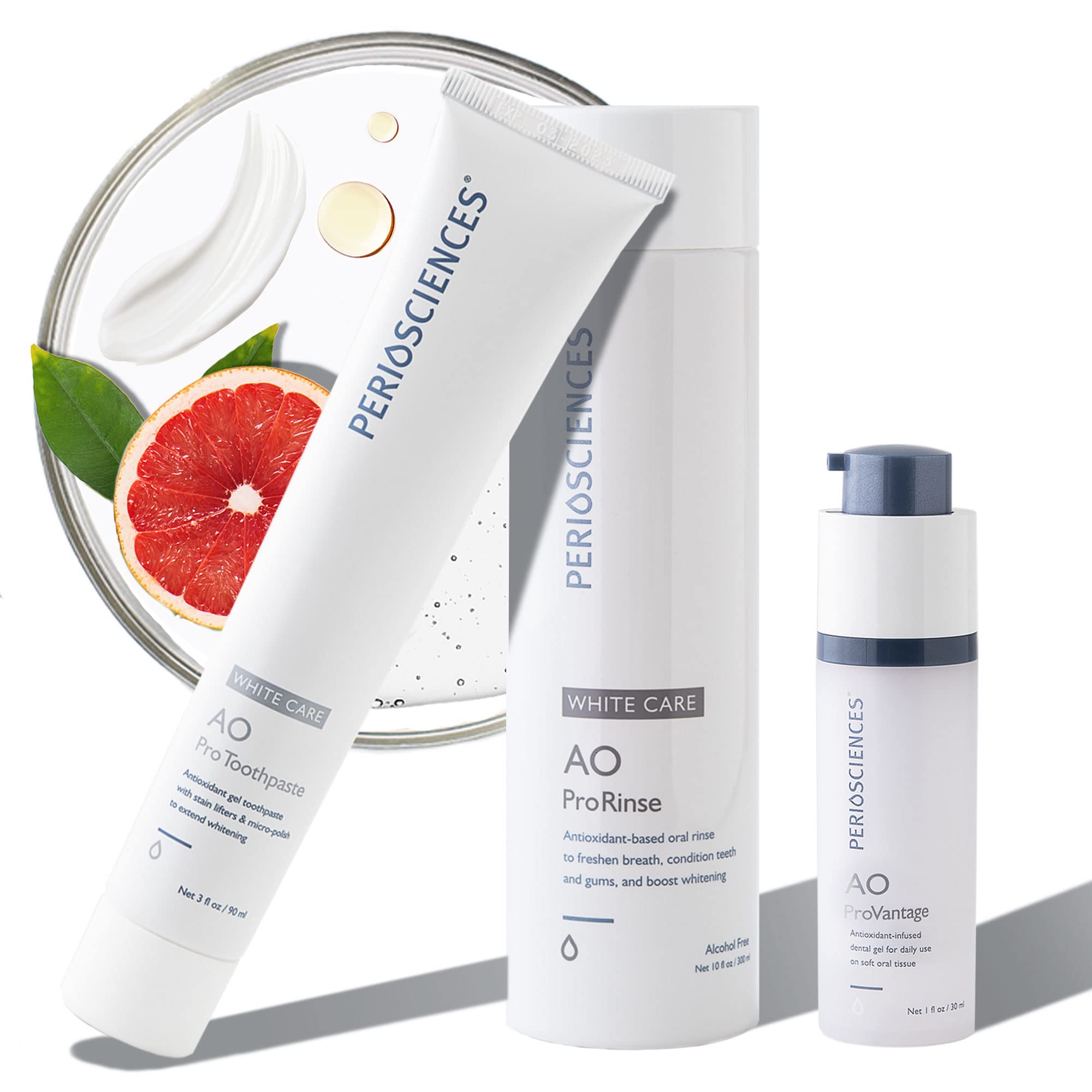 PerioSciences White Care Oral Care Kit - Toothpaste, Mouthwash, Gel