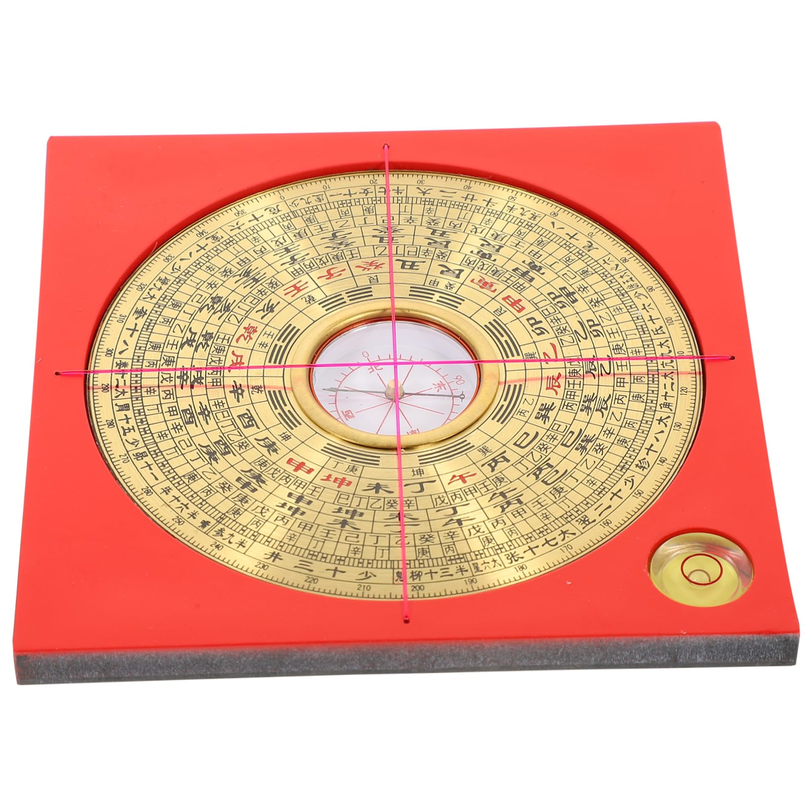 IMIKEYA 2 Ensembles Boussole poêle Feng Shui Compas Fournitures taoïstes Assiette Bagua décoration intérieure cuivre Golden
