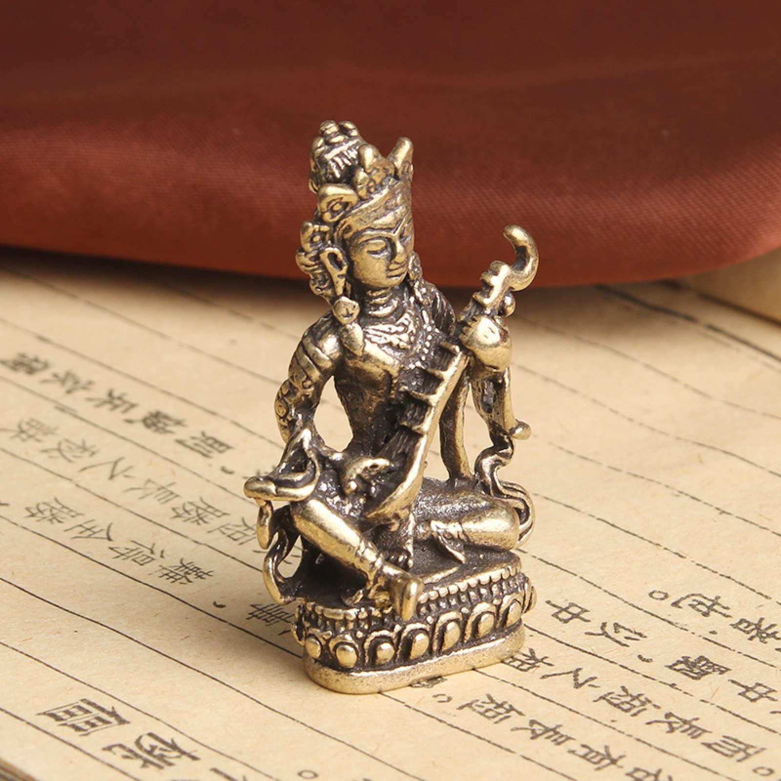 Bouddha Guanyin en cuivre statue figurine décoration maison salon