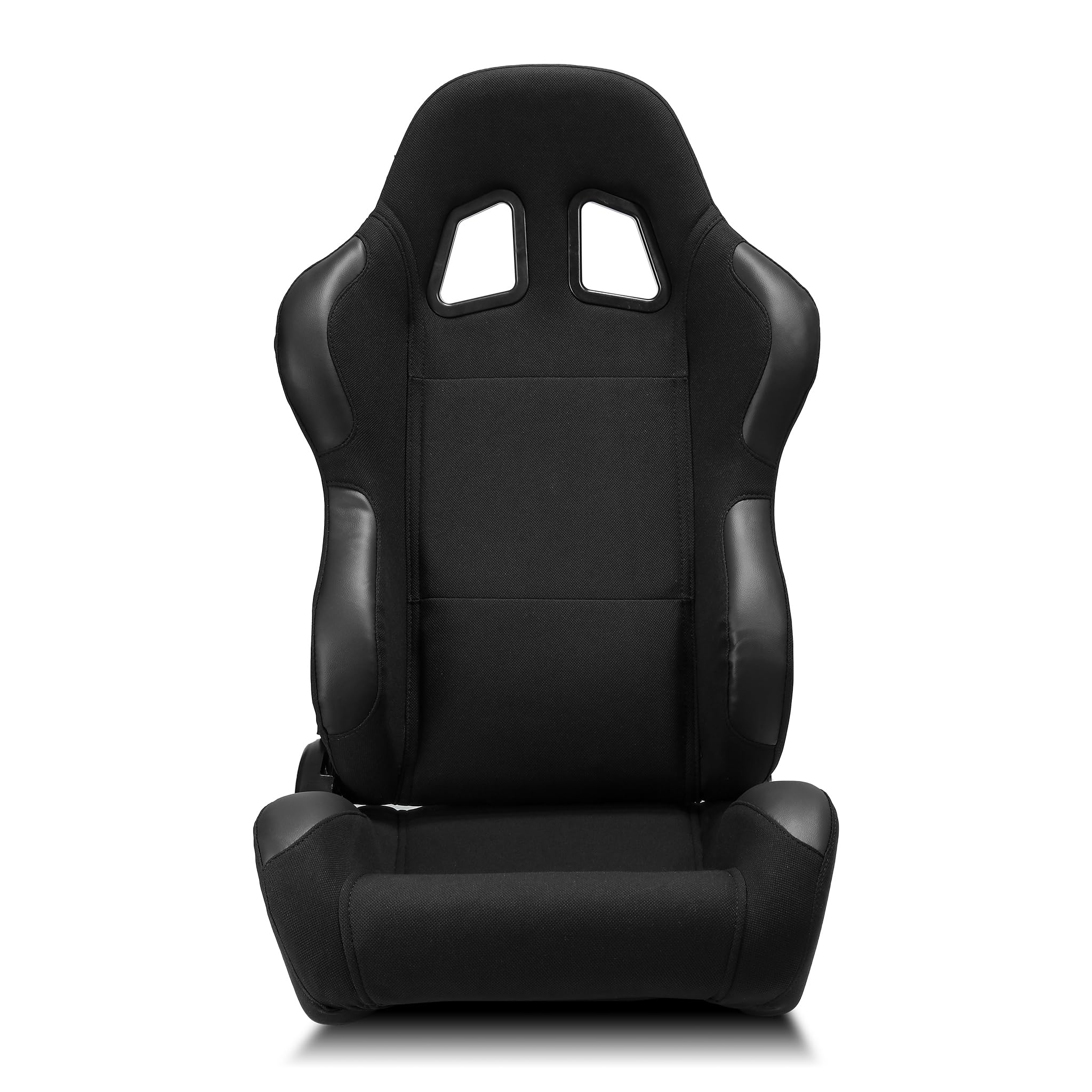 ModifyStreet Universal Single Universal Black Pineapple Fabric/PVC Leather Racing Seat Passenger Side