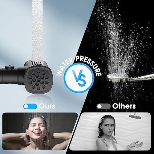 Miniatura 4 de High Pressure Filtered Shower Head with Handheld, Modern Design 5 Spray Modes with ONOFF Pause Switch, 8 Layers Filter for Hard Water, Remove