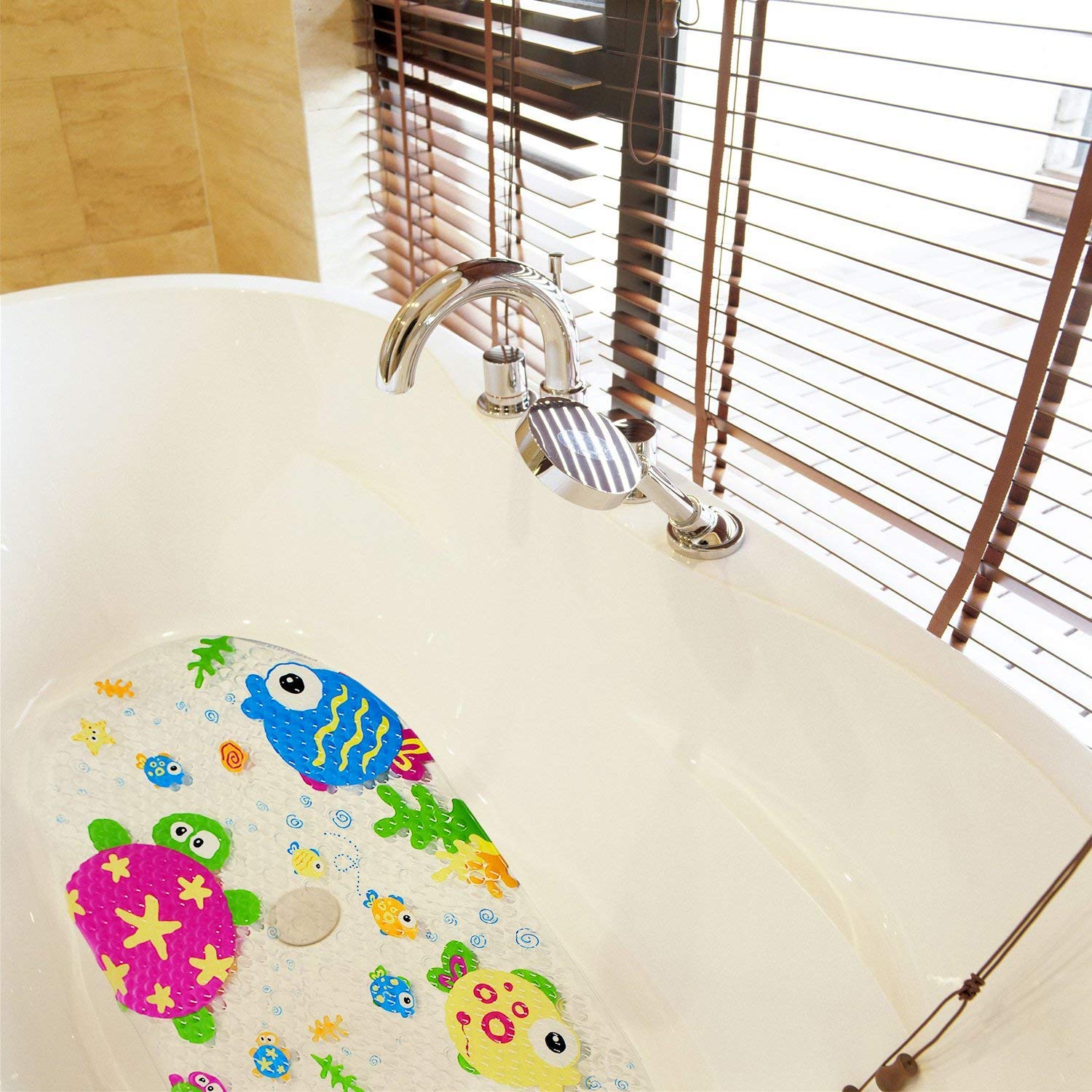 Tappetino Doccia Antiscivolo,Tappetino da Bagno dei Cartoni Animati con Ventose Tappetino per Vasca da Bagno Bambini