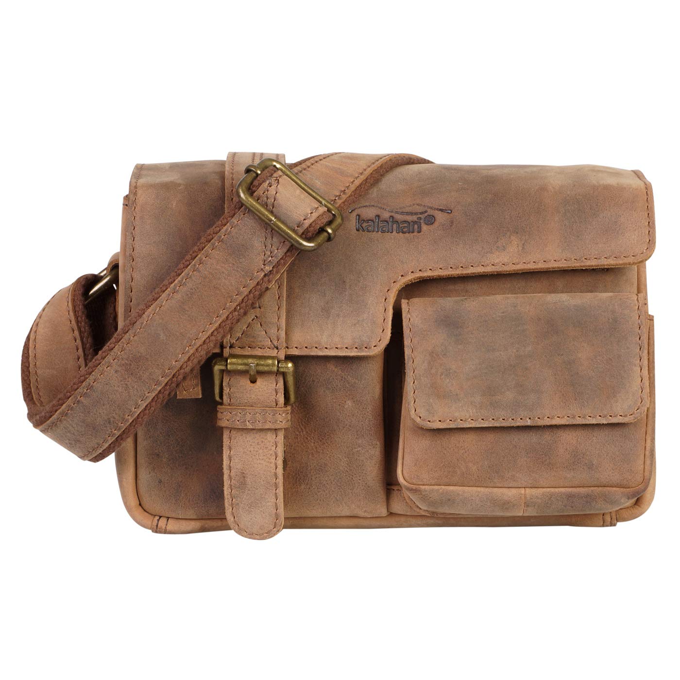 Kalahari, marrone, 21 x 13,5 x 9,5 cm, Kaama LS-30, borsa a tracolla