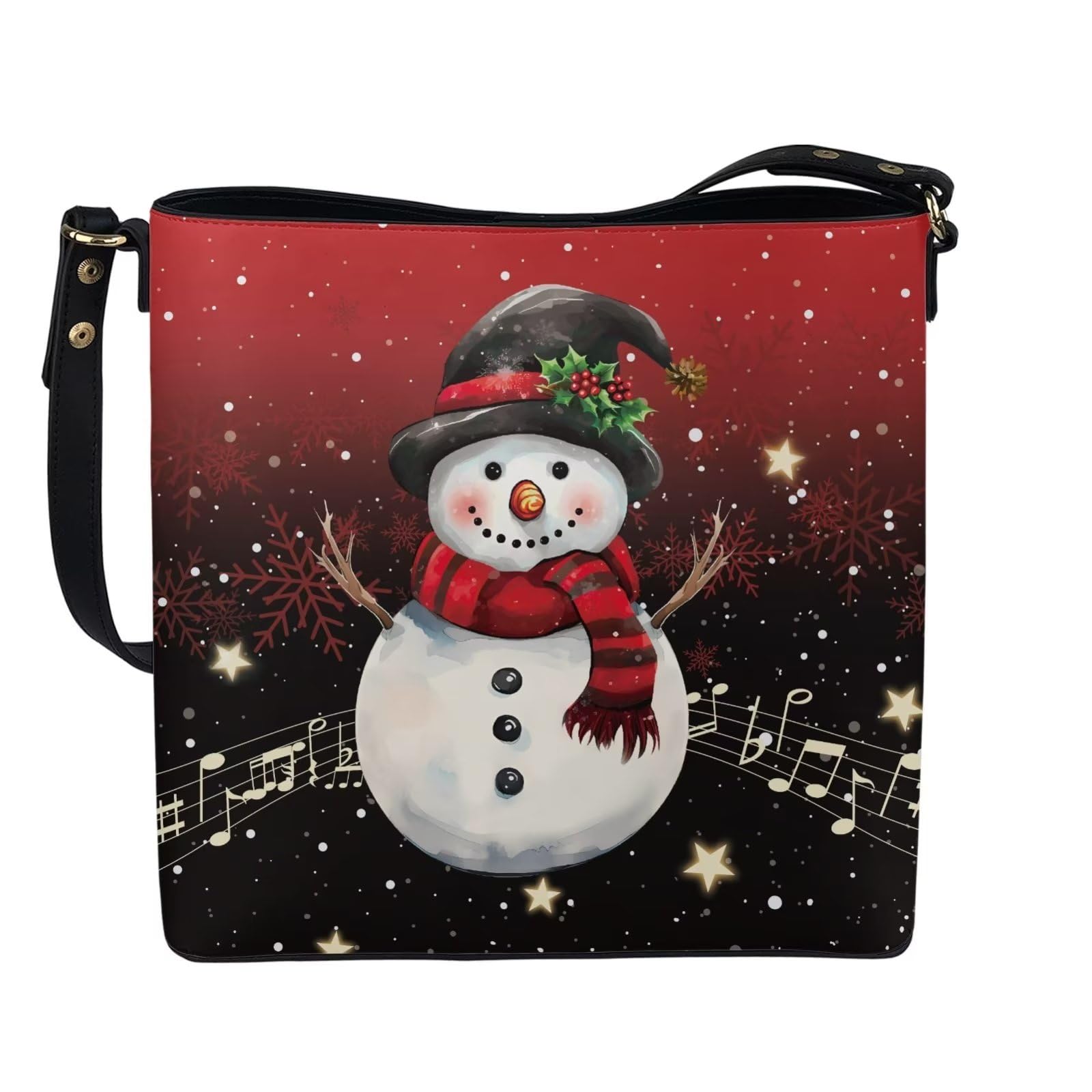 HUGS IDEA Boho Bags for Women Leather Handbag Shoulder Bucket Crossbody Purse