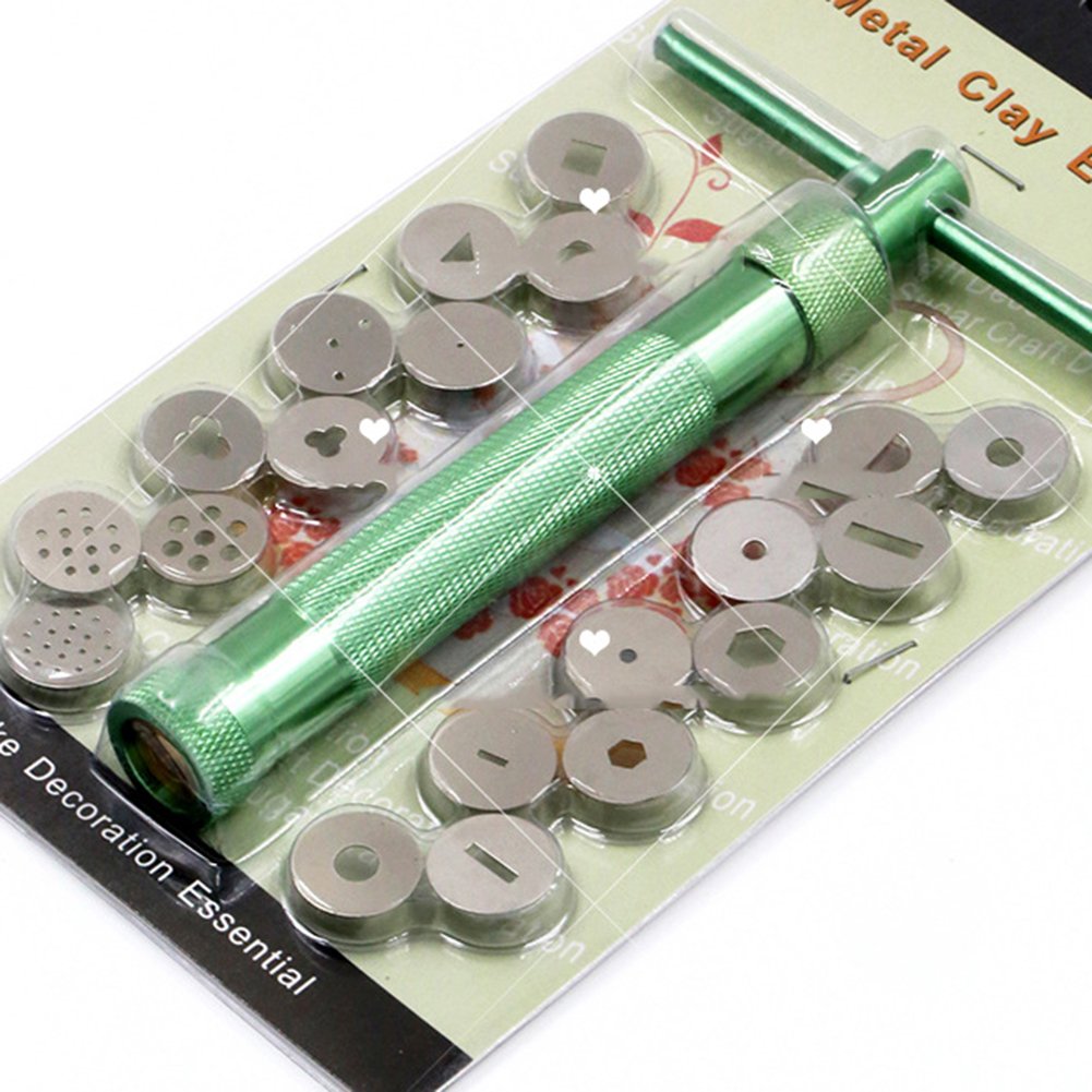 Sugar Paste Extruder with 20 Tips Sugar Craft Fondant Cake Decorating Tool Paste Extruder Clay - Image 8
