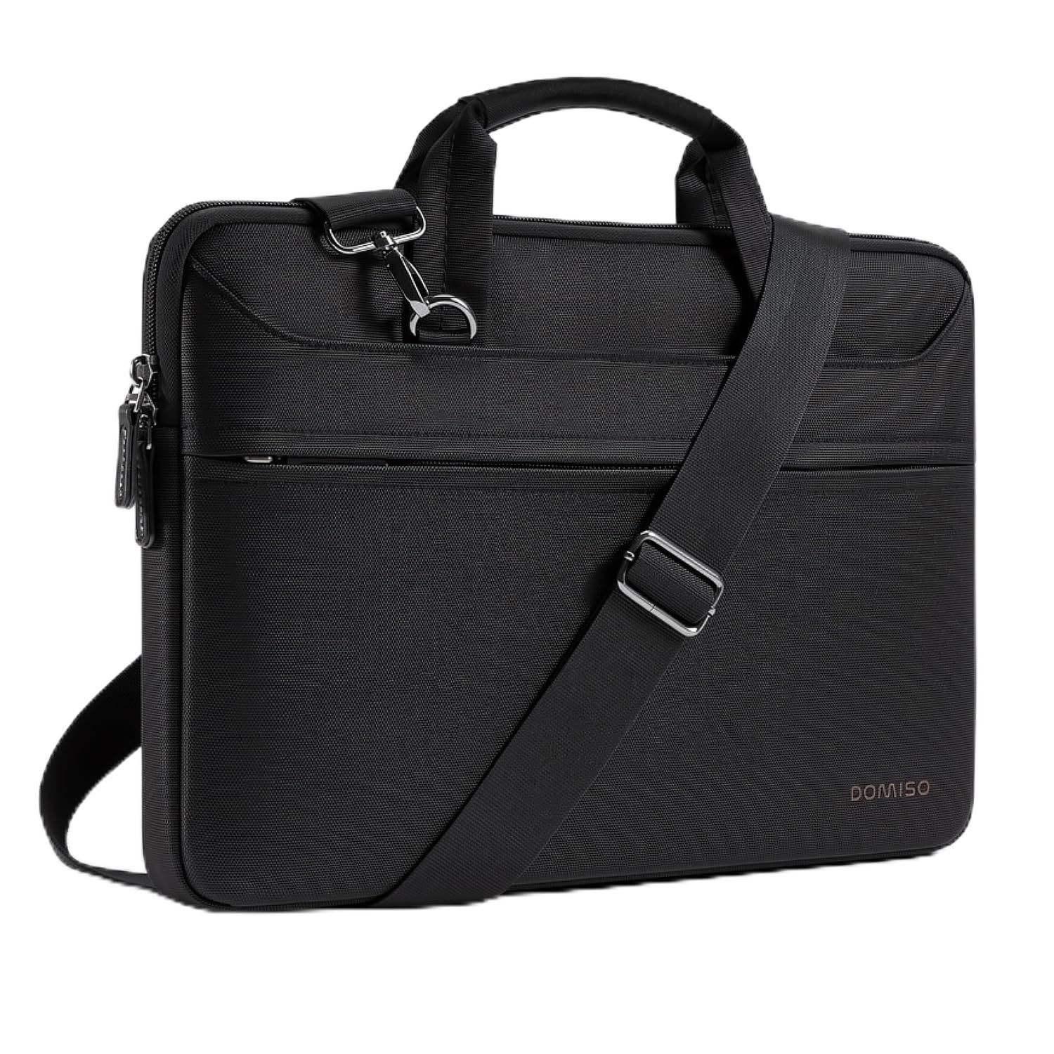 DOMISO Borsa Porta PC 14 Pollici Borsa Lavoro Donna Uomo Ufficio con Tracolla Dell Lenovo HP Computer Laptop Bag,per 15 Pollici MacBook Air Pro,Adatto per Viaggi di Lavoro,Scuola,Lavoro,Nero