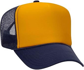 Otto Cap 5 Panel High Crown Mesh Back Trucker Hat Polyester Foam Front