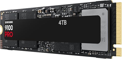 Samsung Memory MZ-VAP4T0BW 9100 PRO 4TB Internal SSD, PCIe 5.0 x4, NVMe 2.0, SSD Designed for Pros & Gamers, Compatible with PC & Laptops, 5 Year Limited Warranty (UK Version) - 3