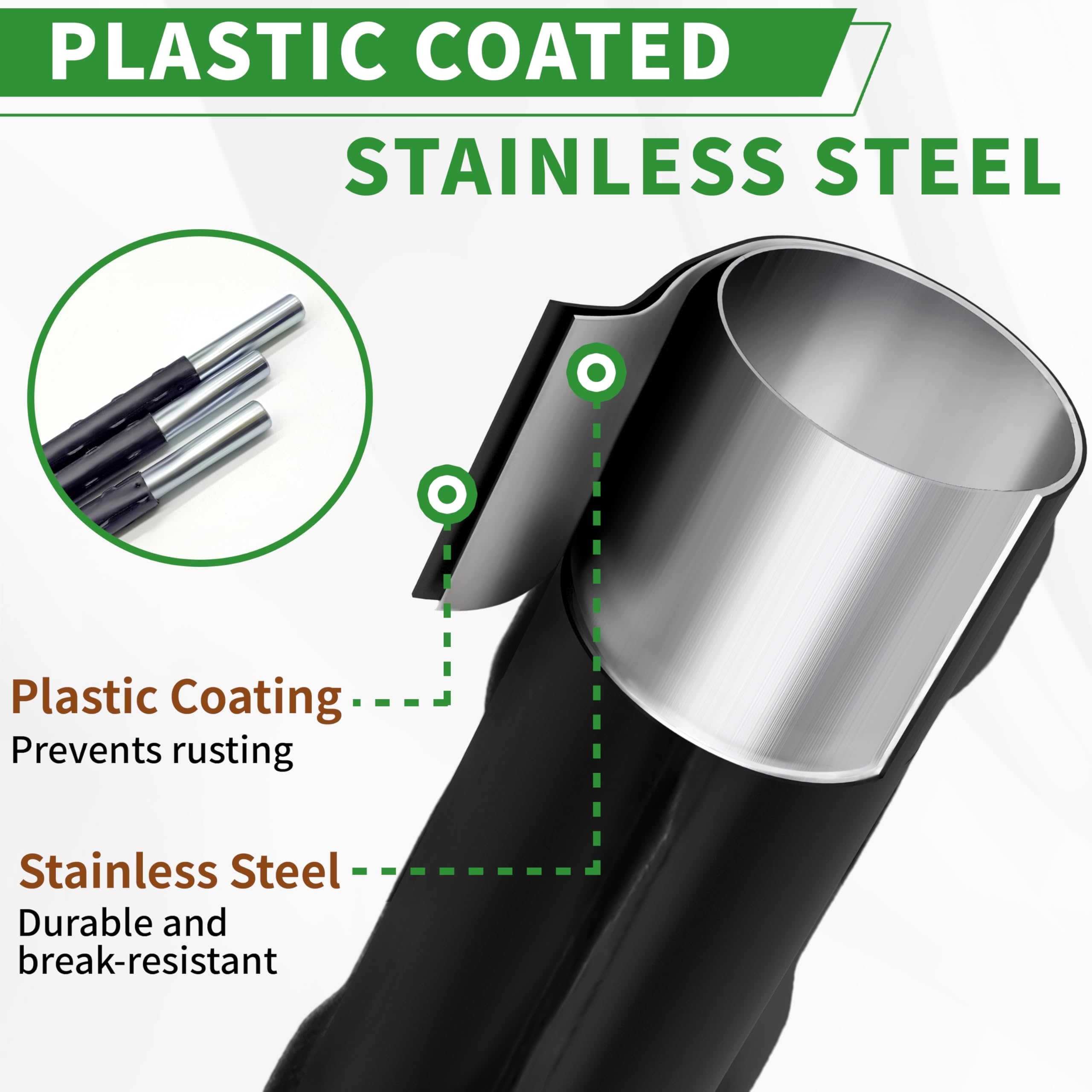 Enrejado superior de hongo de 5 anillos para plantas trepadoras, soporte ajustable de 77 pulgadas de alto para jardín interior y exterior, núcleo de metal resistente con revestimiento de