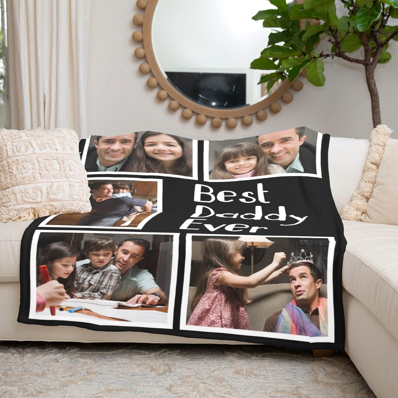 IEK Coperta personalizzata con testo fotografico, coperta in flanella personalizzata, regalo personalizzato, coperta con immagini personalizzate, coperta personalizzabile (80 x 120 cm, F