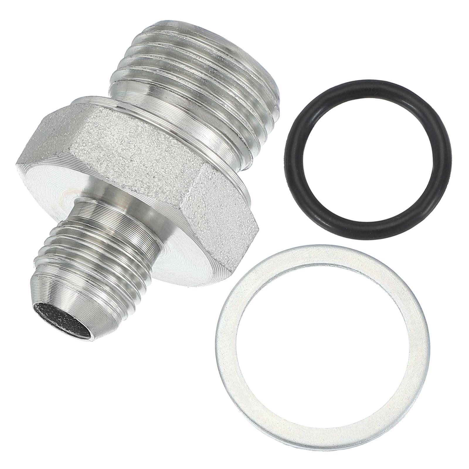PATIKIL Hex Reducing Nipple Connectors Pipe Adapter 9/16" Male 37° Flare JIC x 1/2" g Male, Pipe Fitting Reducer Nipple Adapter Plated Steel Hydraulic Fitting