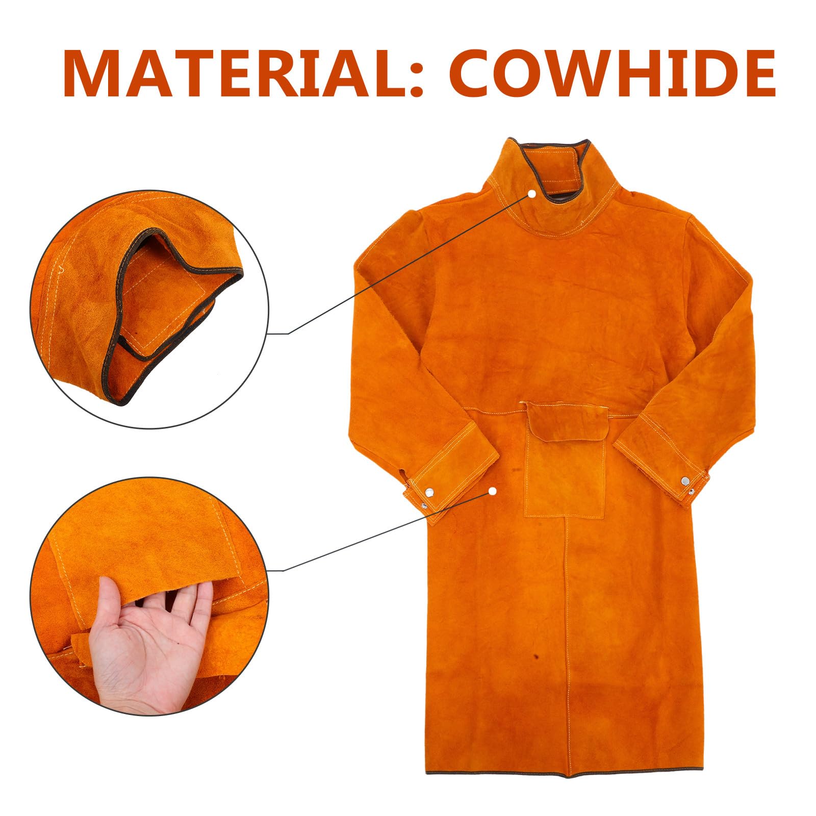 DOITOOL Babero de soldadura Anti llama ropa de seguridad resistente al calor para protección de trabajo