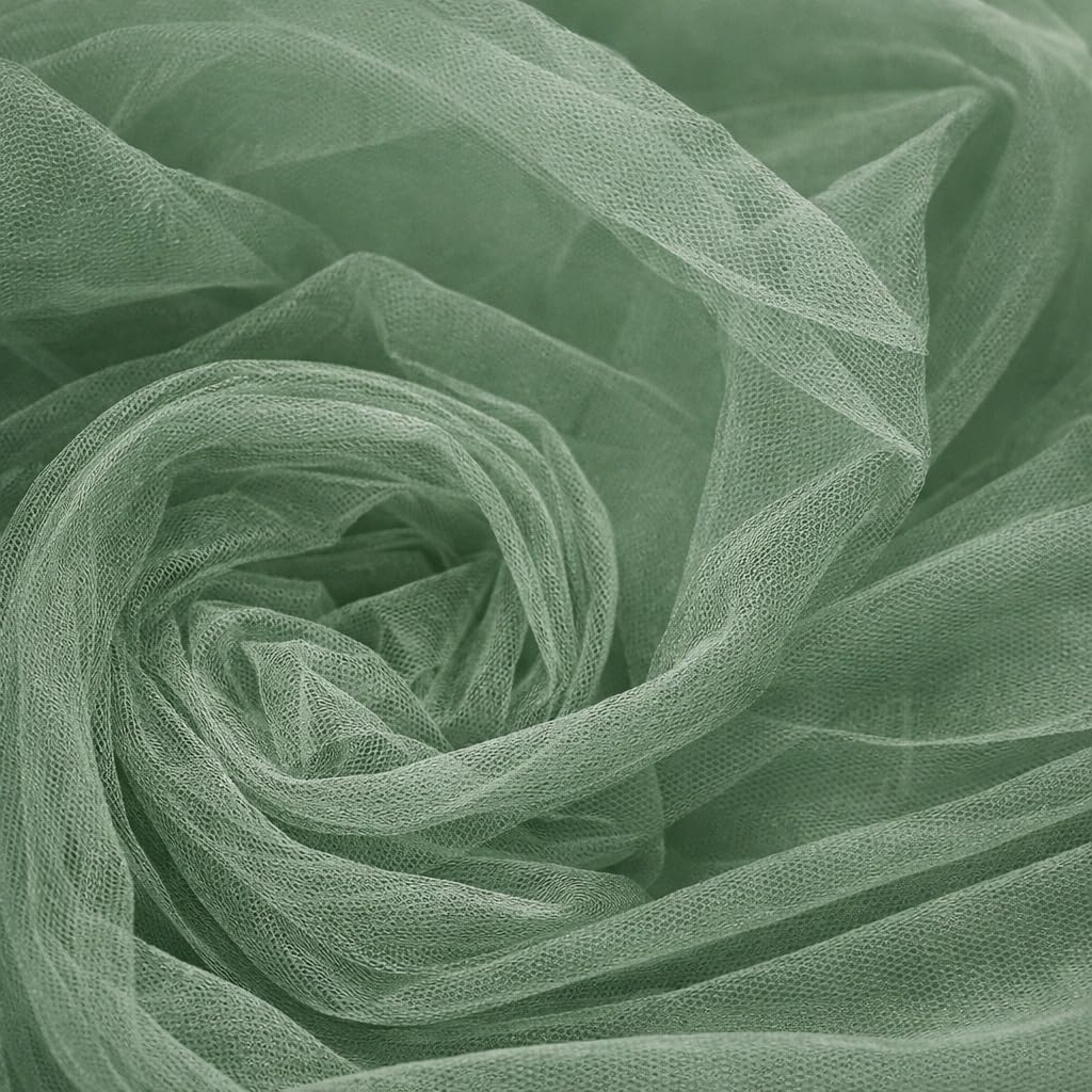 Sea Green Soft Tulle Fabric | 150cm Wide | Prom & Bridesmaid Dress | Per Metre