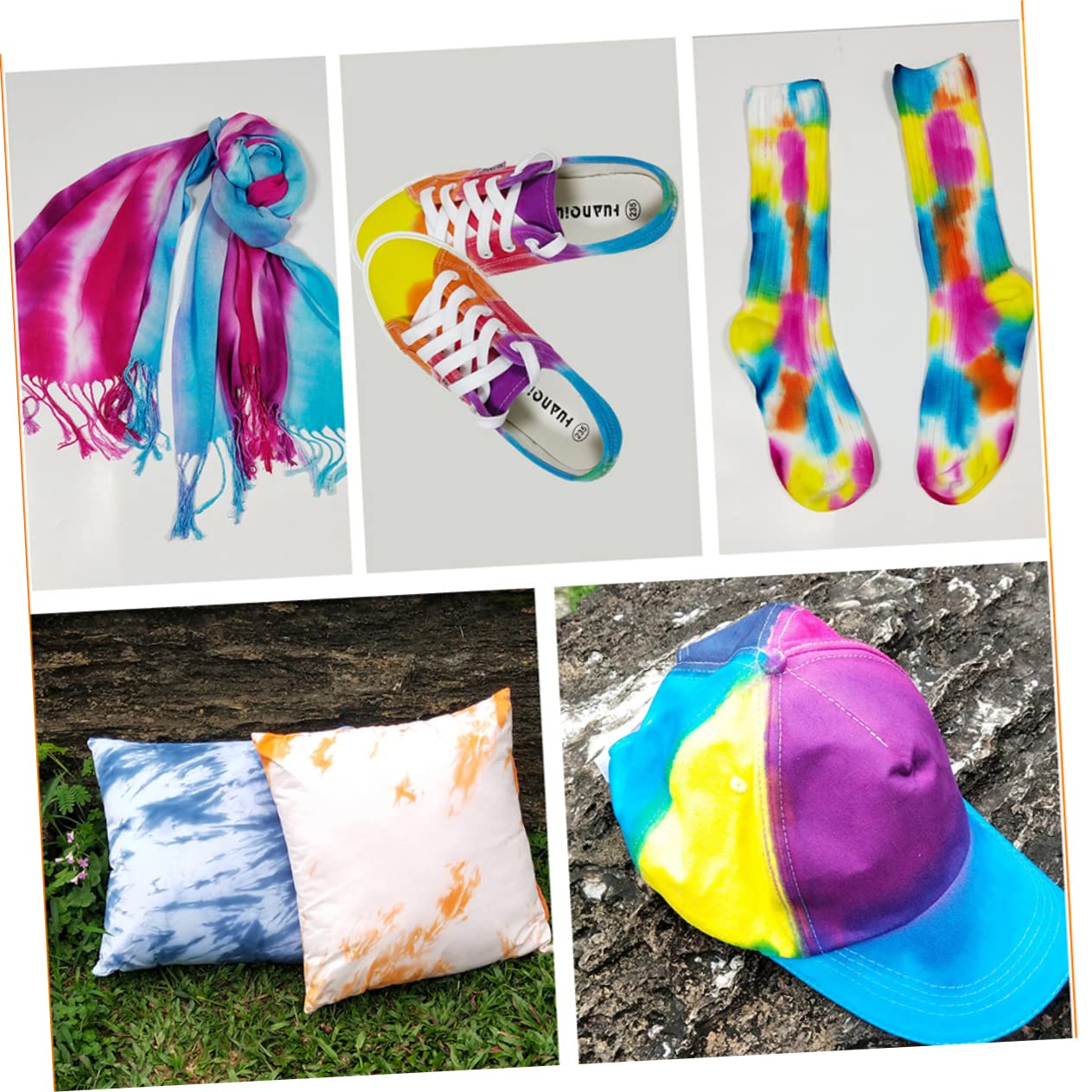 Veemoon Pintura Tie-dye de Colores Pigmento para Teñido Anudado y Pigmentos Caseros para Accesorios de Ropa de Algodón y Lino Agua Fría