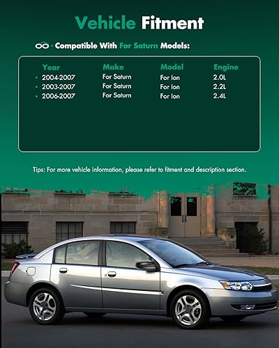 Miniatura 7 de SCITOO Espejo lateral izquierdo del conductor, espejo retrovisor plano para 2003-2007 para Saturn ION Power Control no plegable 22726680 GM1320267